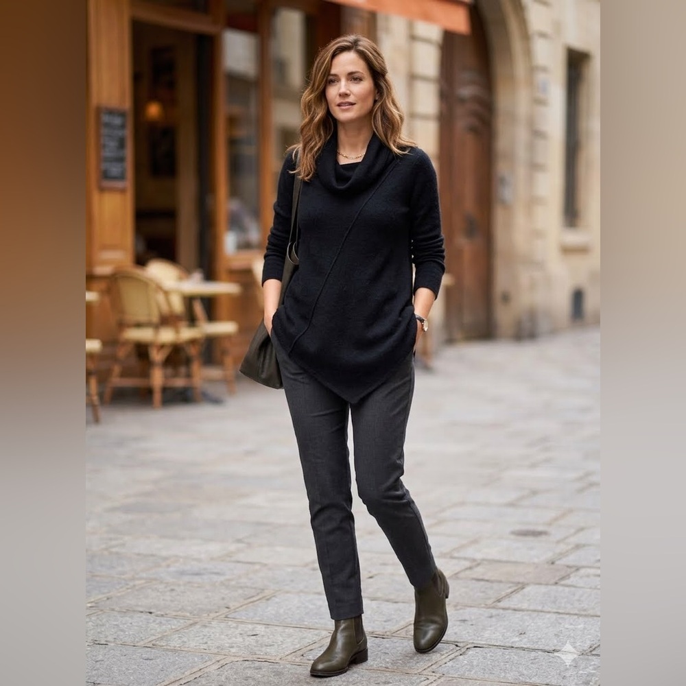 Neiman Marcus cashmere black sweater L